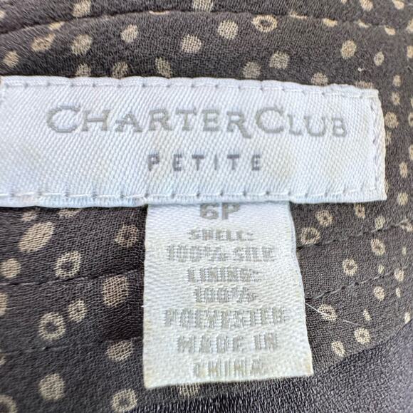 Vintage 90s Brown Silk Polka Dot Layered Midi Skirt Full Indie Grunge Fairy 6 P - Picture 6 of 6